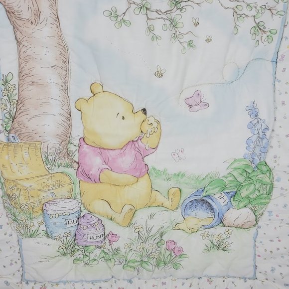 Vintage Classic Pooh Baby Crib Quilt Disney - Picture 3 of 5